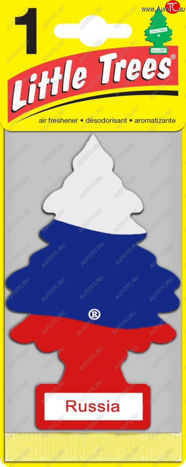 157 р. Ароматизатор подвесной пластина (ваниль) российский флаг Елочка CAR FRESHNER CAR FRESHNER u1p-19974-russ  с доставкой в г. Керчь