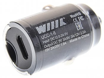 999 р. Устройство зарядное в прикуриватель 1USB Type C 12V Quick Charge WIIIX WIIIX ucc-1-6  с доставкой в г. Керчь. Увеличить фотографию 1