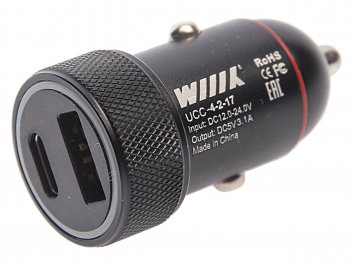 399 р. Устройство зарядное в прикуриватель 2USB 12V WIIIX WIIIX ucc-2-17  с доставкой в г. Керчь. Увеличить фотографию 1