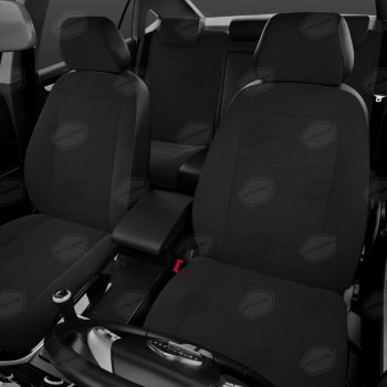 Авточехлы универсальные экокожа-жаккард черные комплект AVTOLIDER AVTOLIDER ujk31-0101