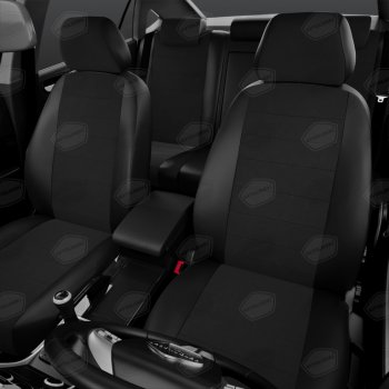 Авточехлы универсальные экокожа-жаккард черные комплект AVTOLIDER AVTOLIDER ukk31-0101