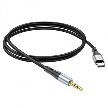 349 р. Кабель jack 3.5-USB Type C 1м черный HOCO HOCO upa22 black  с доставкой в г. Керчь. Увеличить фотографию 2