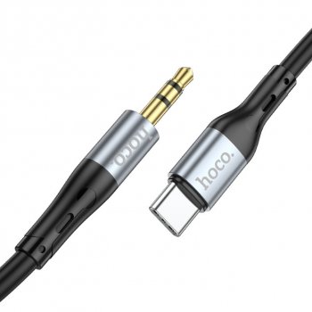 349 р. Кабель jack 3.5-USB Type C 1м черный HOCO HOCO upa22 black  с доставкой в г. Керчь. Увеличить фотографию 1