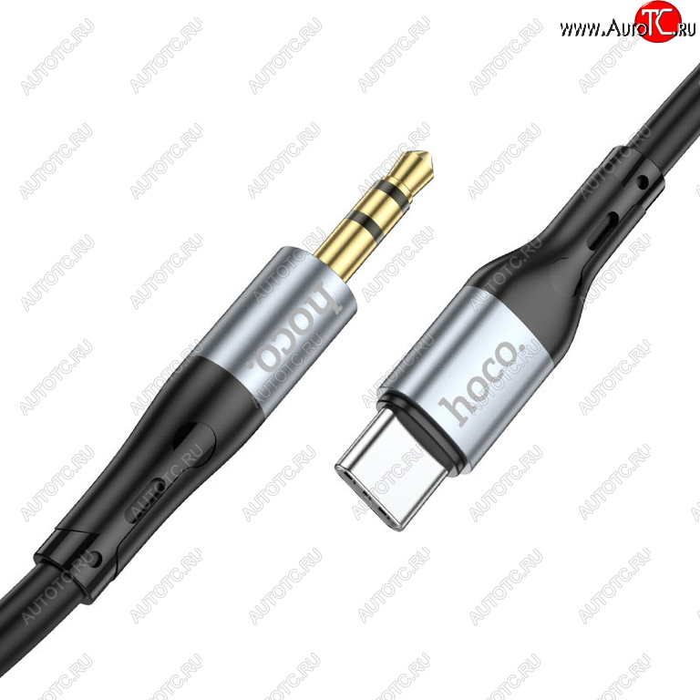 349 р. Кабель jack 3.5-USB Type C 1м черный HOCO HOCO upa22 black  с доставкой в г. Керчь