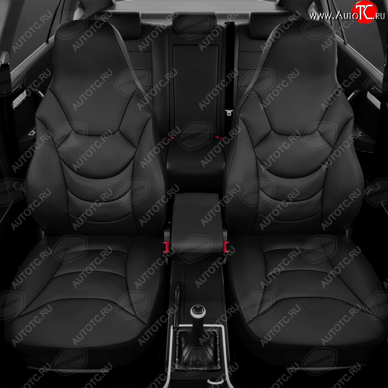 11 299 р. Универсальные чехлы сидений (майка,9 предм., экокожа) Recaro AVTOLIDER   (черный)  с доставкой в г. Керчь