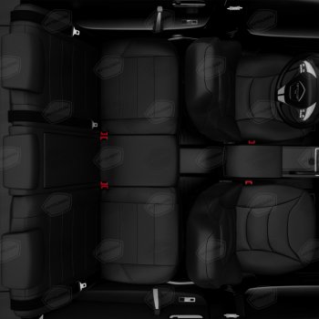 11 299 р. Универсальные чехлы сидений (майка,9 предм., экокожа) Recaro AVTOLIDER   (черный)  с доставкой в г. Керчь. Увеличить фотографию 2