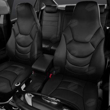 11 299 р. Универсальные чехлы сидений (майка,9 предм., экокожа) Recaro AVTOLIDER   (черный)  с доставкой в г. Керчь. Увеличить фотографию 7