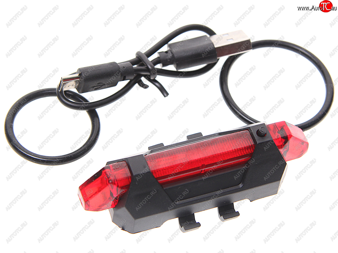 349 р. Фонарь велосипедный задний USB кабель с аккумулятором 918mAh 2 режима красный Led NO NAME ут00021659  с доставкой в г. Керчь