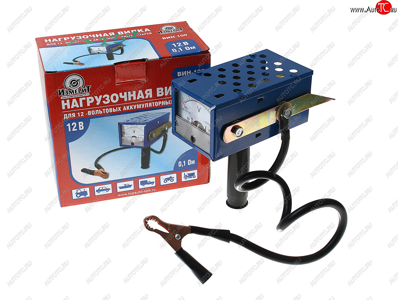 1 149 р. Вилка нагрузочная для измерения заряда АКБ 12V, емкость до 190Ач ВИН-100 ТОП АВТО ТОП АВТО в100  с доставкой в г. Керчь