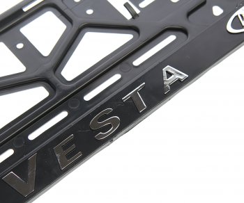 140 р. Рамка знака номерного VESTA рельефная черная ЛОГОАВТО ЛОГОАВТО vesta  с доставкой в г. Керчь. Увеличить фотографию 2