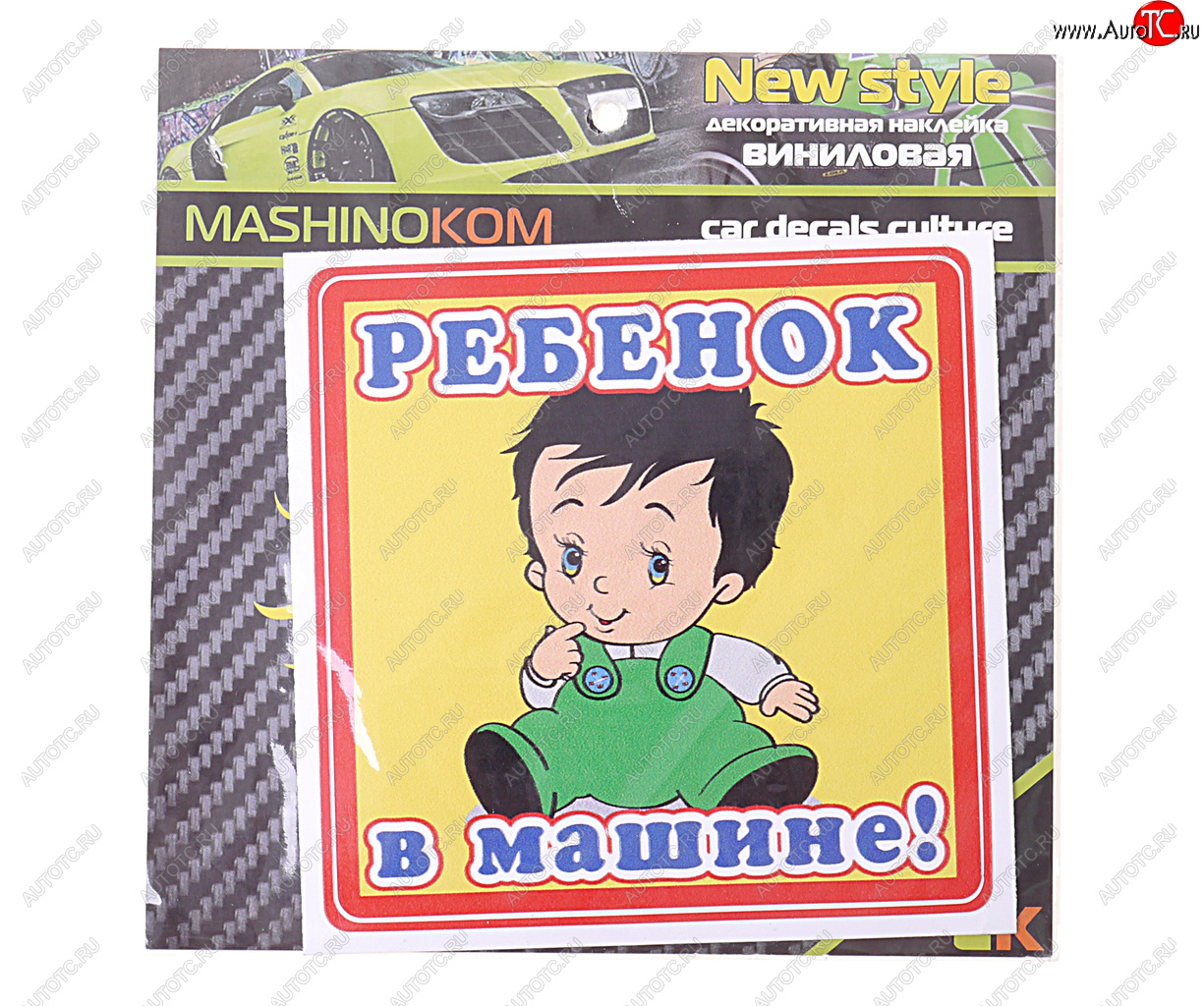 61 р. Наклейка-знак виниловая Ребенок в машине 12х12см MASHINOKOM MASHINOKOM vrc 430  с доставкой в г. Керчь