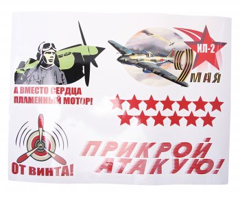 240 р. Наклейка виниловая светоотражающая миникомплект Комплект летчик 38х48см (5шт.) 1 лист MASHINOKOM MASHINOKOM vrc 960  с доставкой в г. Керчь. Увеличить фотографию 1
