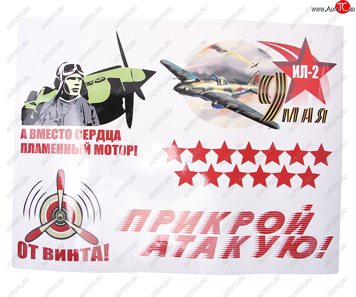 240 р. Наклейка виниловая светоотражающая миникомплект Комплект летчик 38х48см (5шт.) 1 лист MASHINOKOM MASHINOKOM vrc 960  с доставкой в г. Керчь