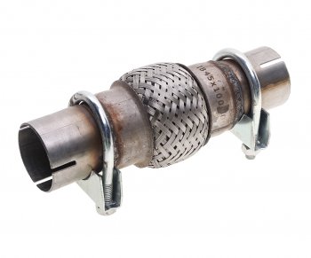 Гофра глушителя 45x100х200 с трубами трехслойная innerbraid c хомутами МЗГС МЗГС vtl45100200 ib-2х