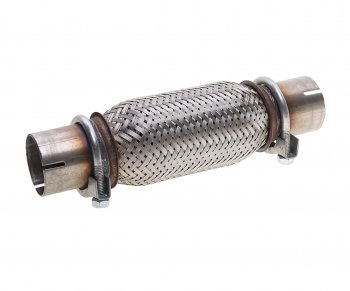 Гофра глушителя 45x150х250 с трубами трехслойная innerbraid c хомутами МЗГС МЗГС vtl45150250 ib-2х
