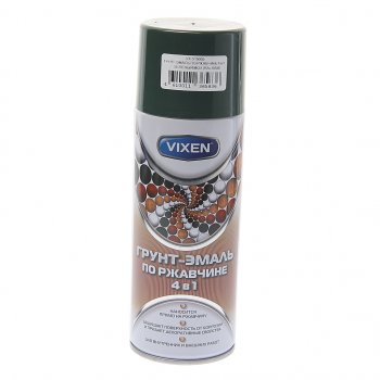 299 р. Грунт-эмаль по ржавчине 4 в 1 зеленый мох RAL 6005 аэрозоль 520мл VIXEN VIXEN vx-516005  с доставкой в г. Керчь. Увеличить фотографию 1