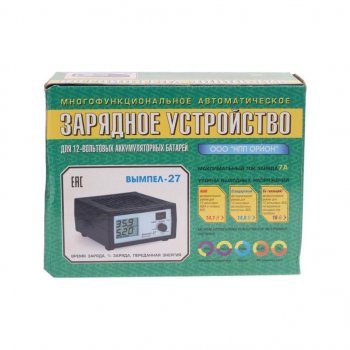 5 749 р. Устройство зарядное 12V 7А 220V (автомат) с ЖК дисплеем Вымпел 27 ОРИОН ОРИОН вымпел-27  с доставкой в г. Керчь. Увеличить фотографию 3