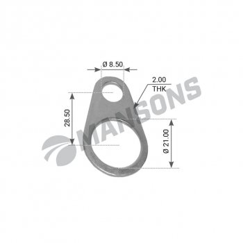 Фиксатор SAF ролика тормозной колодки (32х19х60)(петля) MANSONS MANSONS wa88