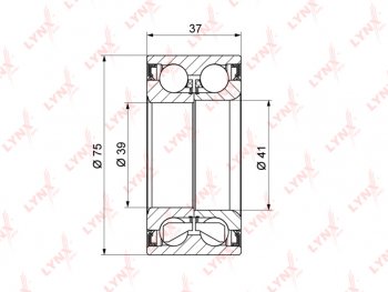 2 599 р. Подшипник ступицы VW Passat (00-) AUDI 80,90,100,A6 (97-) передней LYNX LYNX wb1056  с доставкой в г. Керчь. Увеличить фотографию 1