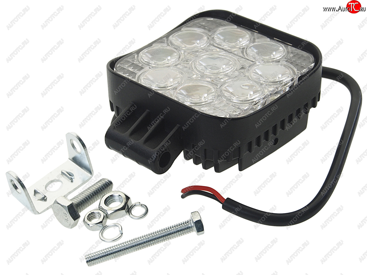 1 199 р. Фара рабочего света 82х82x38мм 27W 9LED (ближний свет) квадратная ВЫМПЕЛ ОРИОН wl-132f  с доставкой в г. Керчь