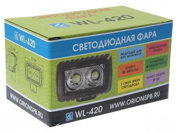1 599 р. Фара рабочего света 75х48x61мм 20W 2LED ВЫМПЕЛ ОРИОН wl-420  с доставкой в г. Керчь. Увеличить фотографию 3
