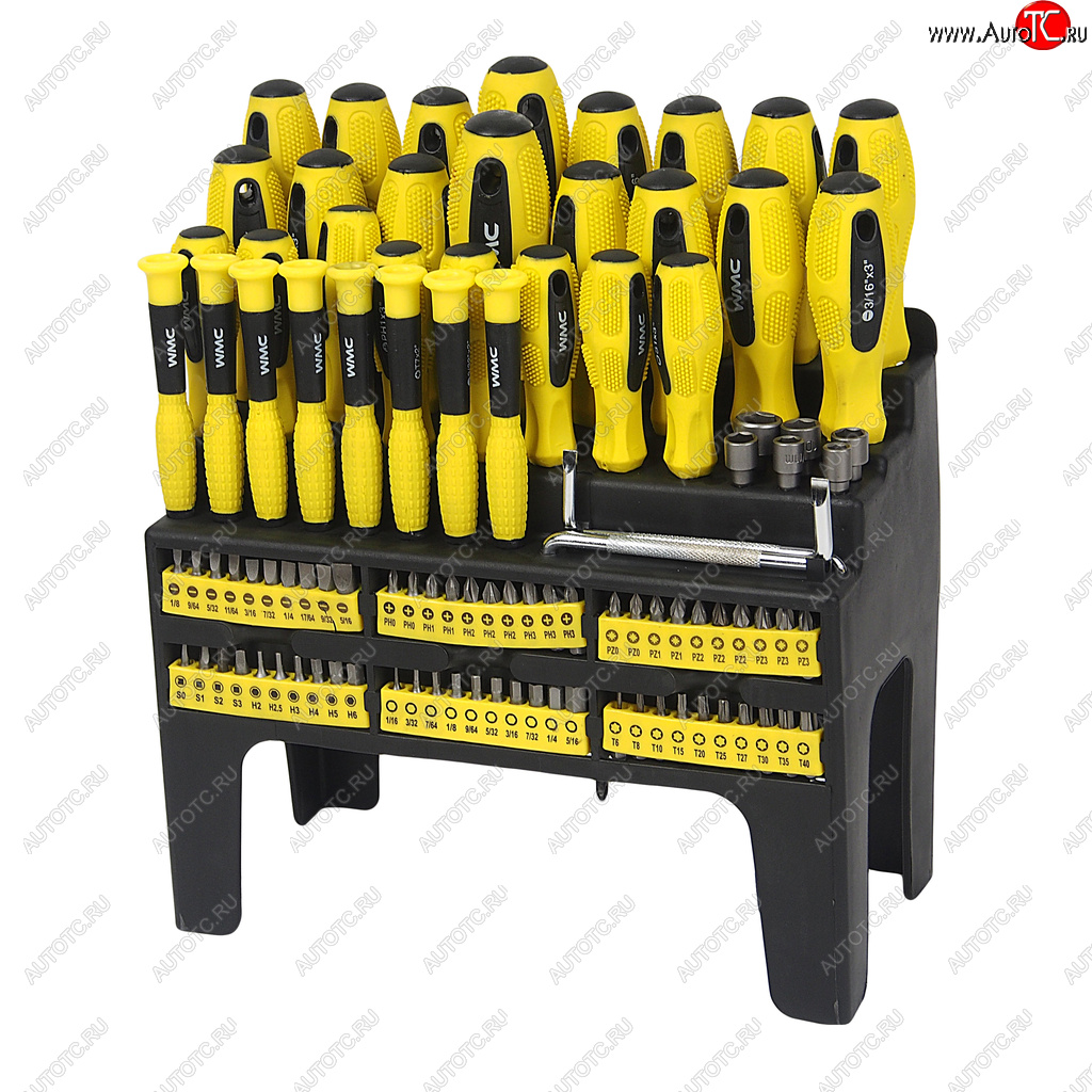 2 469 р. Набор инструментов 100 предметов (отвертки, биты) WMC TOOLS WMC TOOLS wmc-10100  с доставкой в г. Керчь