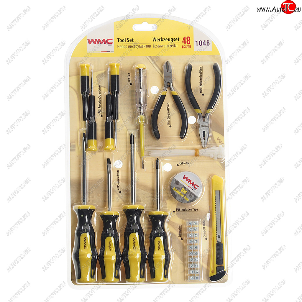 929 р. Набор инструментов 48 предметов слесарно-монтажный WMC TOOLS WMC TOOLS wmc-1048  с доставкой в г. Керчь