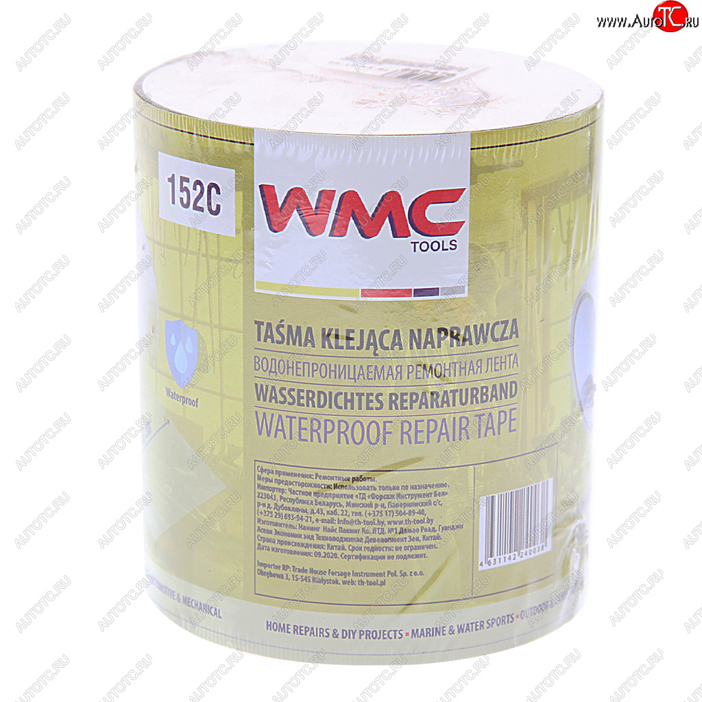 349 р. Скотч ремонтный 10cмх1.52м водонепроницаемый (прозрачный) WMC TOOLS WMC TOOLS wmc-152c  с доставкой в г. Керчь