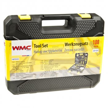 4 499 р. Набор инструментов 108 предметов слесарно-монтажный 14, 38 DR 4-19мм WMC TOOLS WMC TOOLS wmc-30108  с доставкой в г. Керчь. Увеличить фотографию 3
