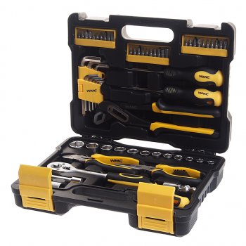 2 669 р. Набор инструментов 61 предмет слесарно-монтажный 3/8 DR 8-22мм WMC TOOLS WMC TOOLS wmc-3061 WMC TOOLS wmc-3061  с доставкой в г. Керчь. Увеличить фотографию 1