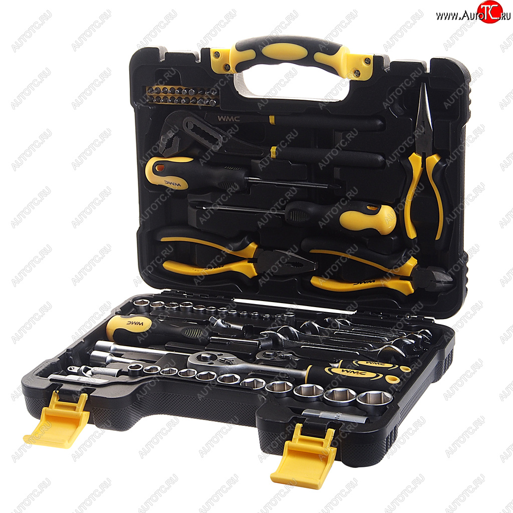 5 649 р. Набор инструментов 65 предметов слесарно-монтажный 14, 38 DR 4-24мм WMC TOOLS WMC TOOLS wmc-3065  с доставкой в г. Керчь