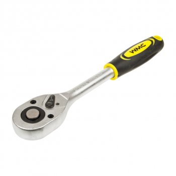 489 р. Ключ трещотка 12 24 зуба реверсивная с резиновой ручкой WMC TOOLS WMC TOOLS wmc-80245(80244)  с доставкой в г. Керчь. Увеличить фотографию 3