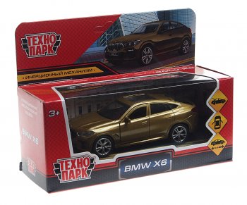 1 099 р. Модель автомобиля BMW X6 металлическая ТЕХНОПАРК ТЕХНОПАРК x6-12mat-bg  с доставкой в г. Керчь. Увеличить фотографию 1