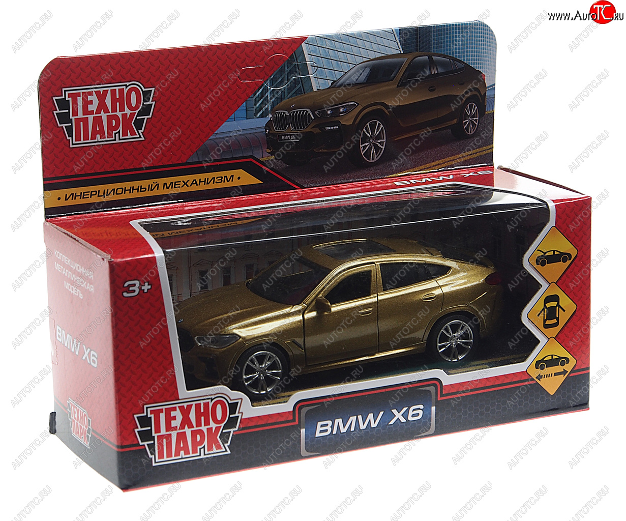 1 099 р. Модель автомобиля BMW X6 металлическая ТЕХНОПАРК ТЕХНОПАРК x6-12mat-bg  с доставкой в г. Керчь