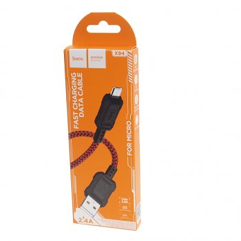 250 р. Кабель micro USB 1м HOCO HOCO x94 red  с доставкой в г. Керчь. Увеличить фотографию 2