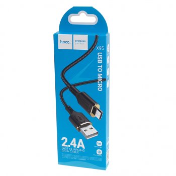 299 р. Кабель micro USB 1м HOCO HOCO x95 black  с доставкой в г. Керчь. Увеличить фотографию 2