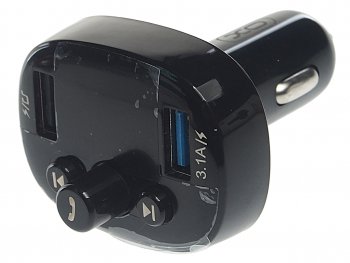 979 р. Устройство зарядное в прикуриватель с трансмиттером (bluetooth,hands free) черное XO XO xo-bcc02 black  с доставкой в г. Керчь. Увеличить фотографию 1