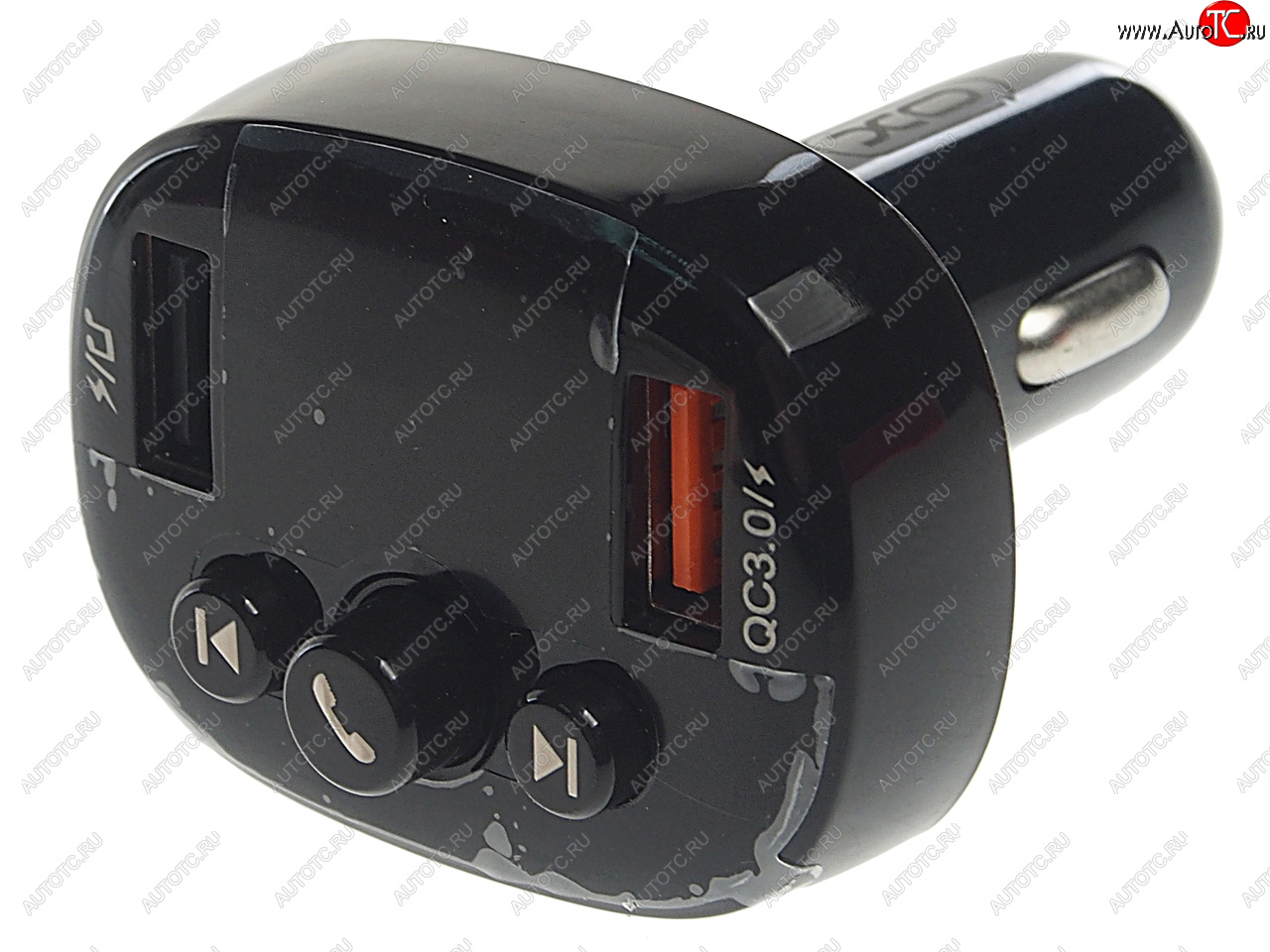 1 049 р. Устройство зарядное в прикуриватель с трансмиттером (bluetooth,hands free) черное XO XO xo-bcc03 black  с доставкой в г. Керчь
