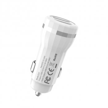 459 р. Устройство зарядное в прикуриватель 2USB 12V HOCO HOCO z27 white  с доставкой в г. Керчь. Увеличить фотографию 4