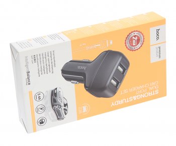 529 р. Устройство зарядное в прикуриватель 2USB 12V 2.4A кабель iPhone (5-) HOCO HOCO z36 black HOCO z36 black  с доставкой в г. Керчь. Увеличить фотографию 3