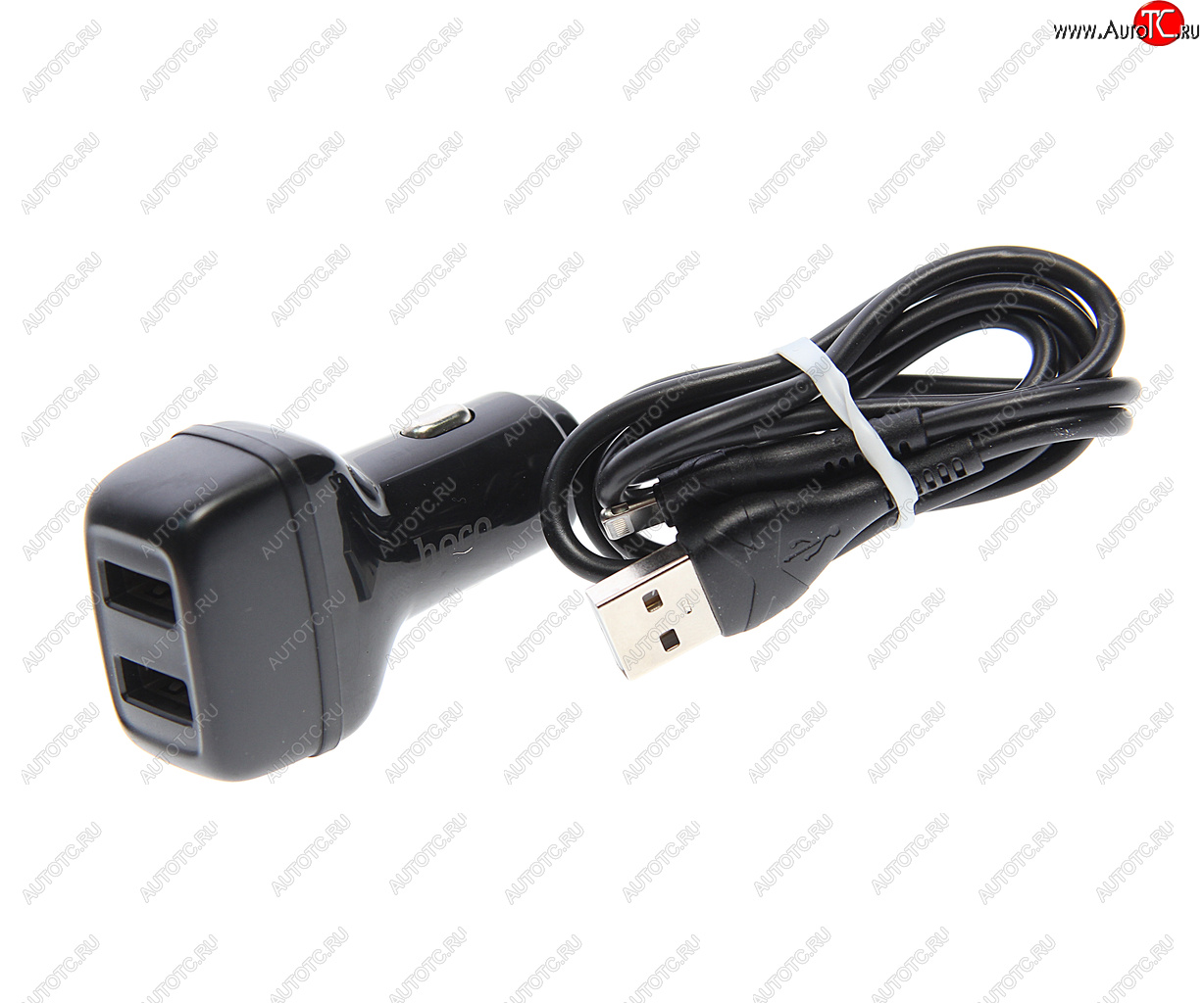 529 р. Устройство зарядное в прикуриватель 2USB 12V 2.4A кабель iPhone (5-) HOCO HOCO z36 black HOCO z36 black  с доставкой в г. Керчь