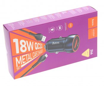 529 р. Устройство зарядное в прикуриватель 1USB 12V кабель micro USB HOCO HOCO z46 blue  с доставкой в г. Керчь. Увеличить фотографию 3