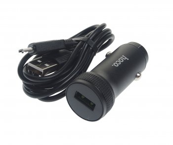569 р. Устройство зарядное в прикуриватель 1USB 12V кабель micro USB HOCO HOCO z49a black  с доставкой в г. Керчь. Увеличить фотографию 1