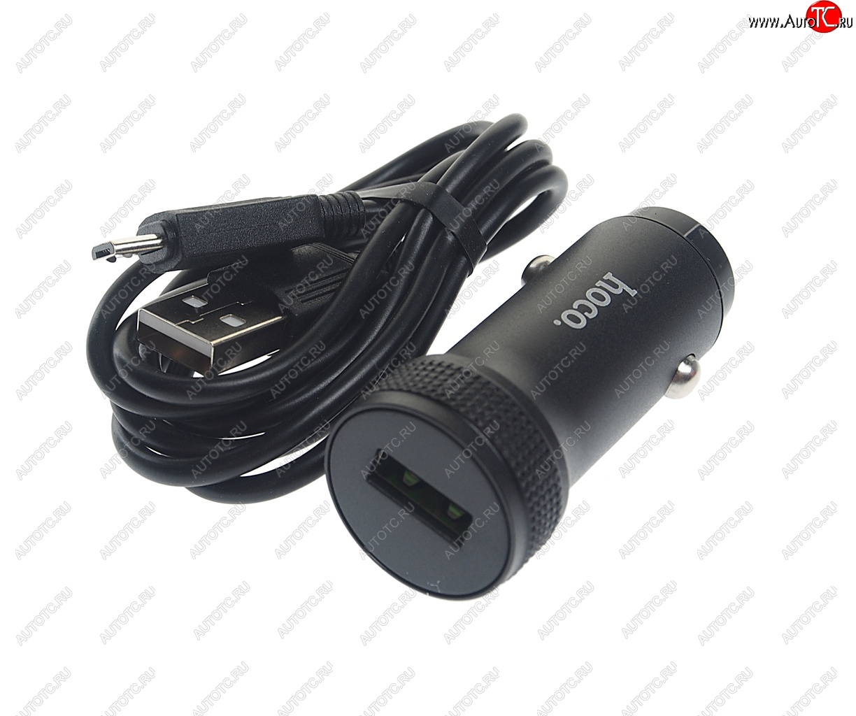 569 р. Устройство зарядное в прикуриватель 1USB 12V кабель micro USB HOCO HOCO z49a black  с доставкой в г. Керчь