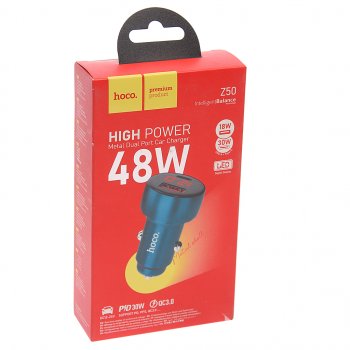969 р. Устройство зарядное в прикуриватель 1USB 12V кабель iPhone (5-) HOCO HOCO z50 blue  с доставкой в г. Керчь. Увеличить фотографию 2