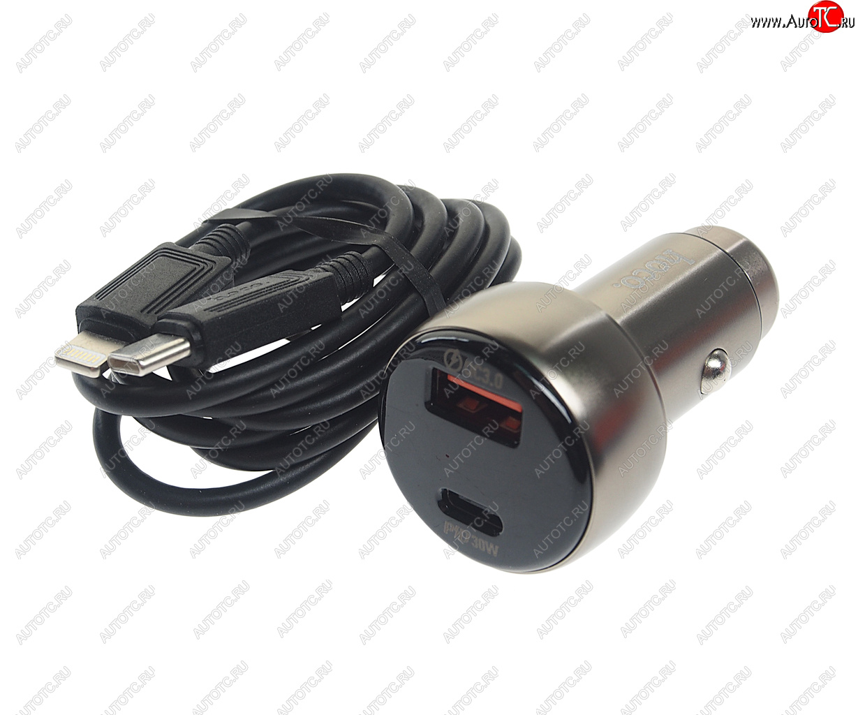 929 р. Устройство зарядное в прикуриватель 1USB 12V кабель USB Type C HOCO HOCO z50 grey  с доставкой в г. Керчь