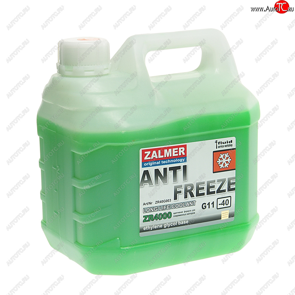 729 р. Антифриз зеленый -40C ZR4000 LLC G11 3кг ZALMER ZALMER zr40g003  с доставкой в г. Керчь