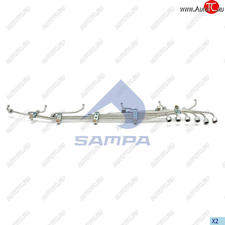 8 949 р. Трубка топливная MAN дв.D2866,D2876 ТНВД комплект (6шт.) SAMPA SAMPA 020.717  с доставкой в г. Керчь