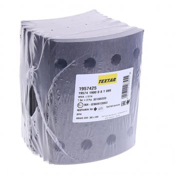 8 799 р. Накладка тормозной колодки BPW (300x200) 1-й рем. 80 отв. 8x15  93251 (8шт.) TEXTAR TEXTAR 1957425  с доставкой в г. Керчь. Увеличить фотографию 1