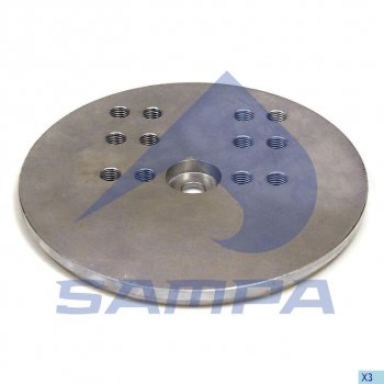 3 699 р. Плита BPW стакана пневморессоры (250х20мм для 881MB,4881MB) SAMPA SAMPA 105.286  с доставкой в г. Керчь. Увеличить фотографию 1